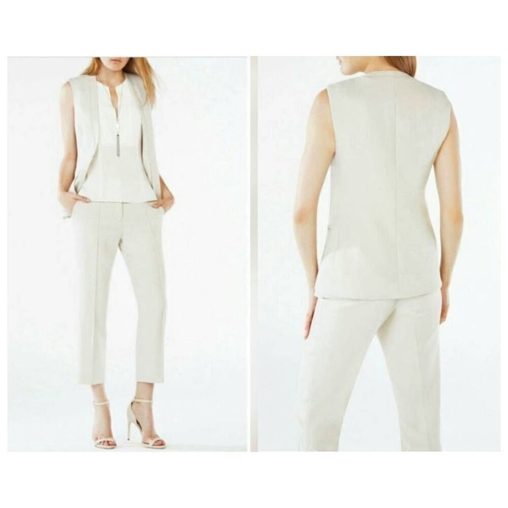 BCBGMaxazria Eddie Professional Vest Cream Sz. S